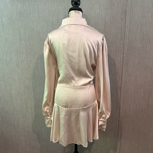 Boohoo Cream Wrap Dress Size 16 - Picture 3 of 7